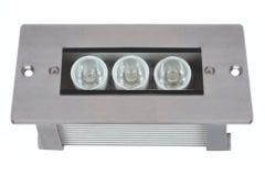 Wallwasher Led Duvar Aydınlatma Sıva Altı 10 cm 3 Watt  Kırmızı Işık