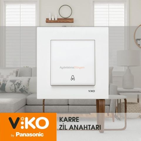 Viko Karre Beyaz Zil Anahtarı  Çerceve Dahil