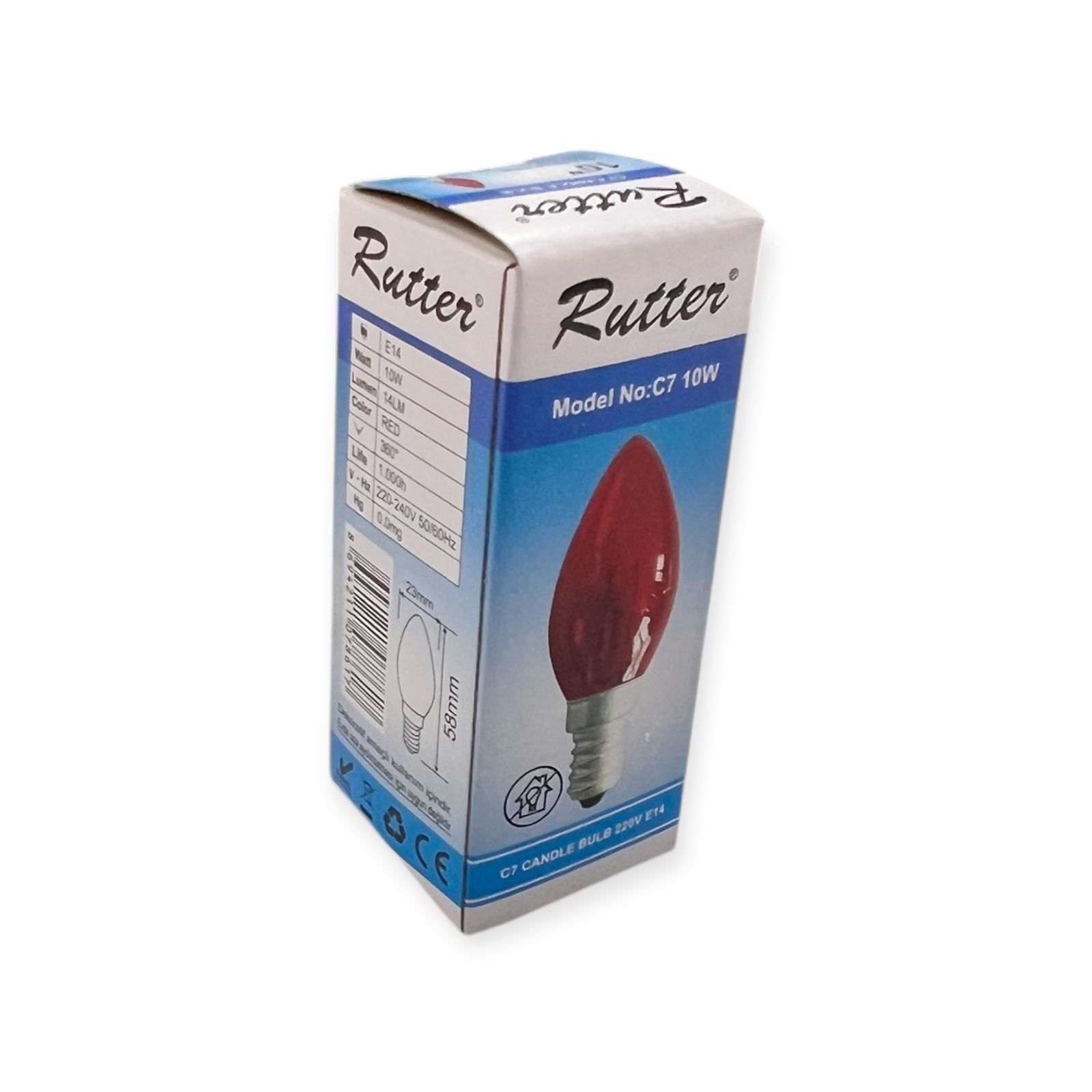 Rutter Parfüm Ampul E14 Kirmizi