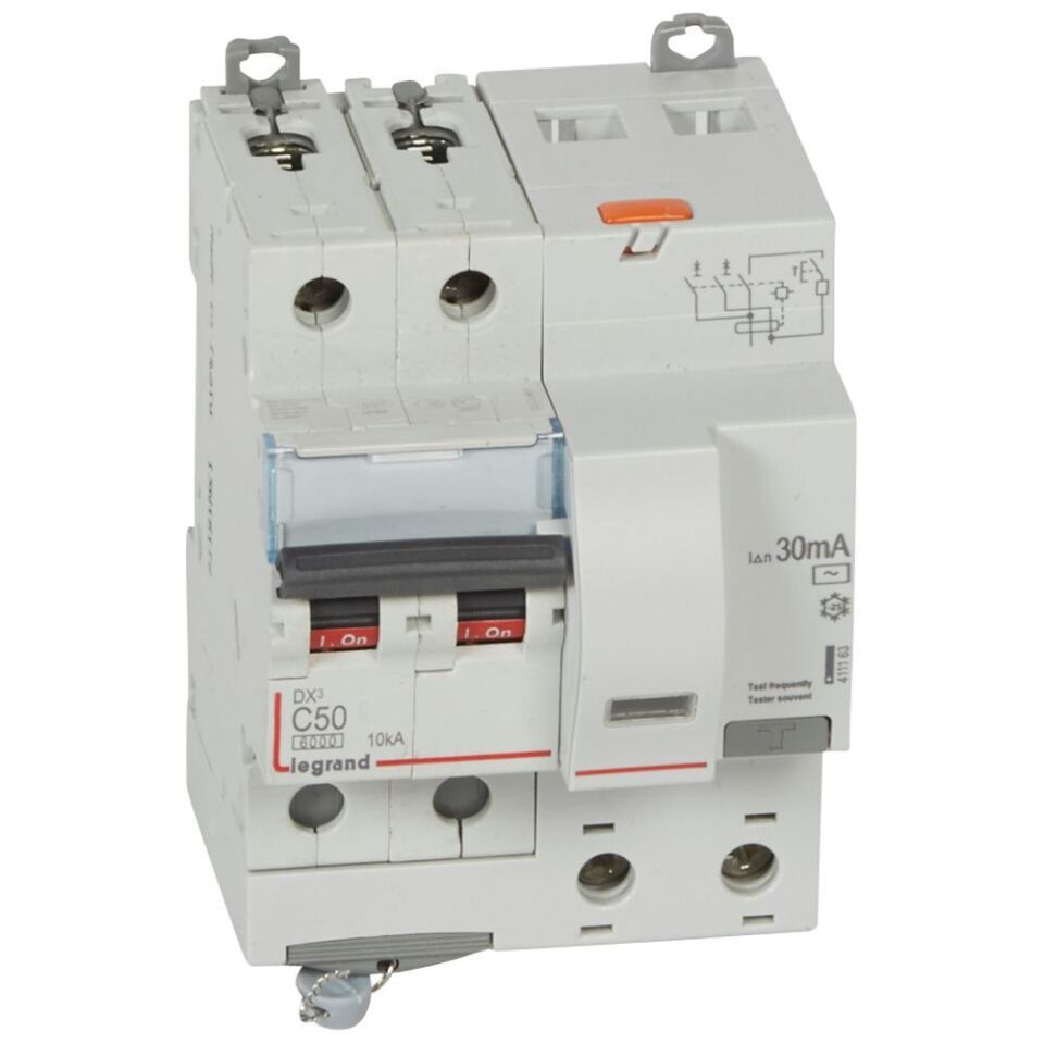 Legrand  DX³ RCBO 50A 2P AC tipi 30mA  LEG-411163