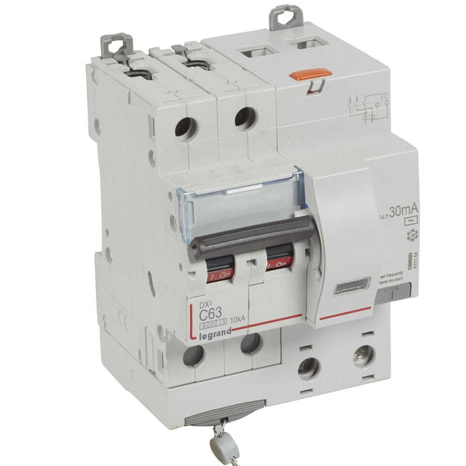 Legrand  DX³ RCBO 63A 2P AC tipi 30mA  LEG-411164