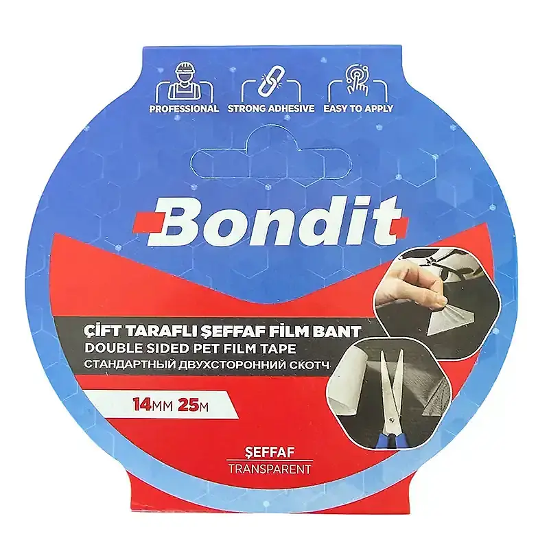 Bondit Çift Tarafli Seffaf Film Bant 14Mm X 25Mm