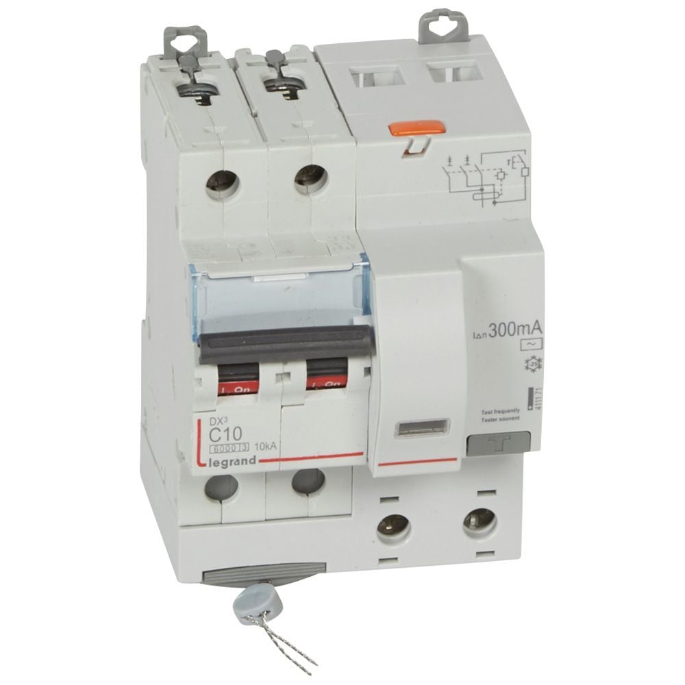 Legrand  DX³ RCBO 10A 2P AC tipi 300mA  LEG-411171