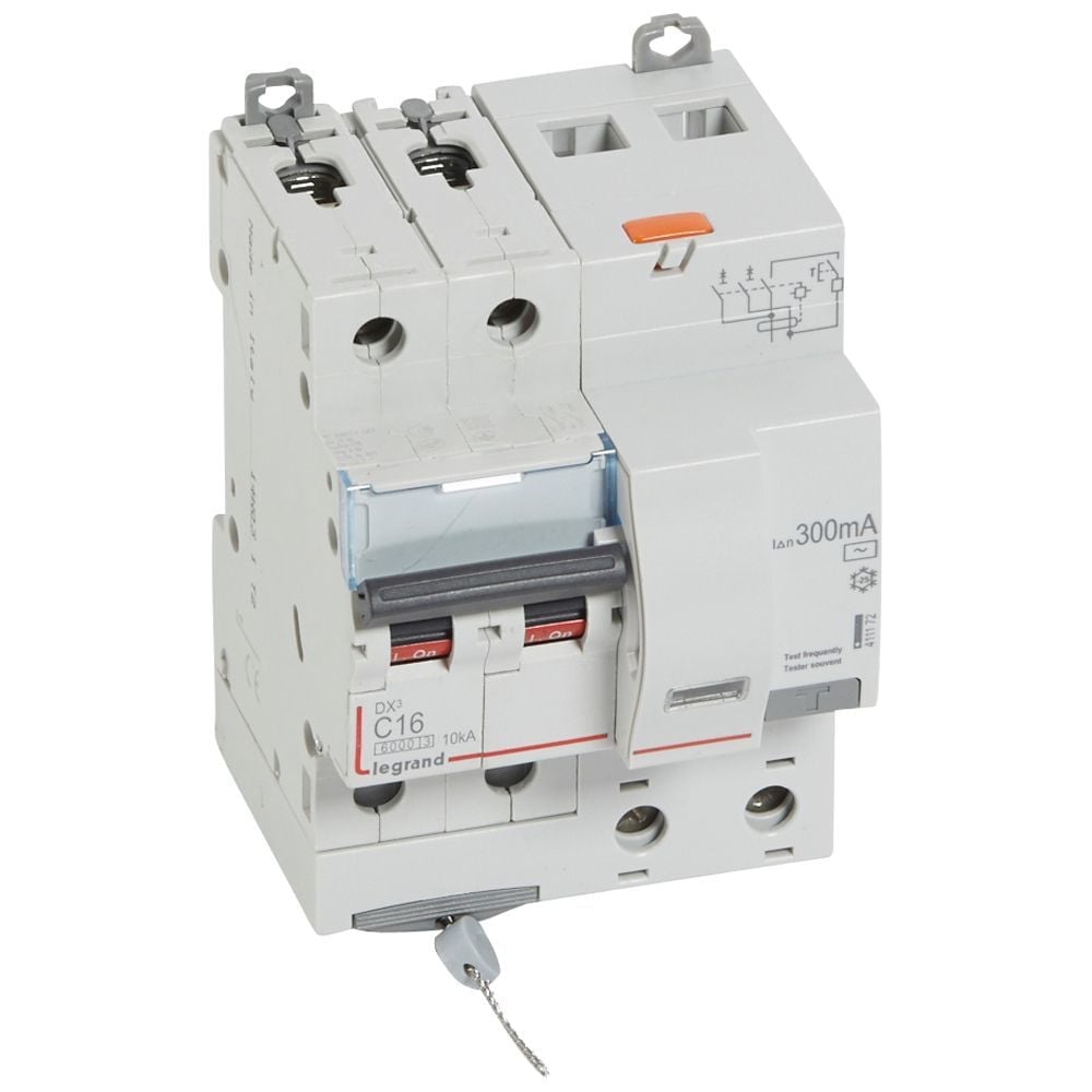 Legrand  DX³ RCBO 16A 2P AC tipi 300mA  LEG-411172
