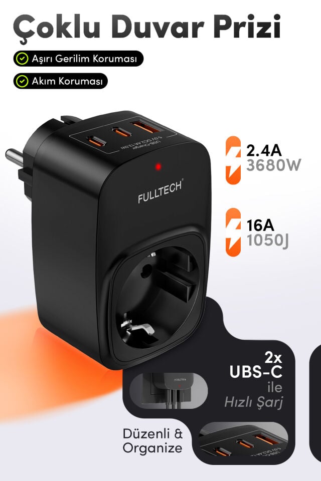 Fulltech Çoklu Duvar Prizi