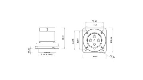 Bemis  4/63A. Makine Fişi IP44 BC1-4504-2114