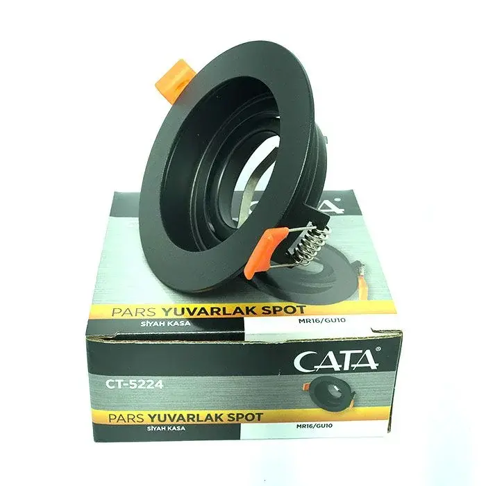 Cata CT-5224 Pars Siyah Yuvarlak Spot Kasası