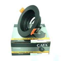 Cata CT-5224 Pars Siyah Yuvarlak Spot Kasası