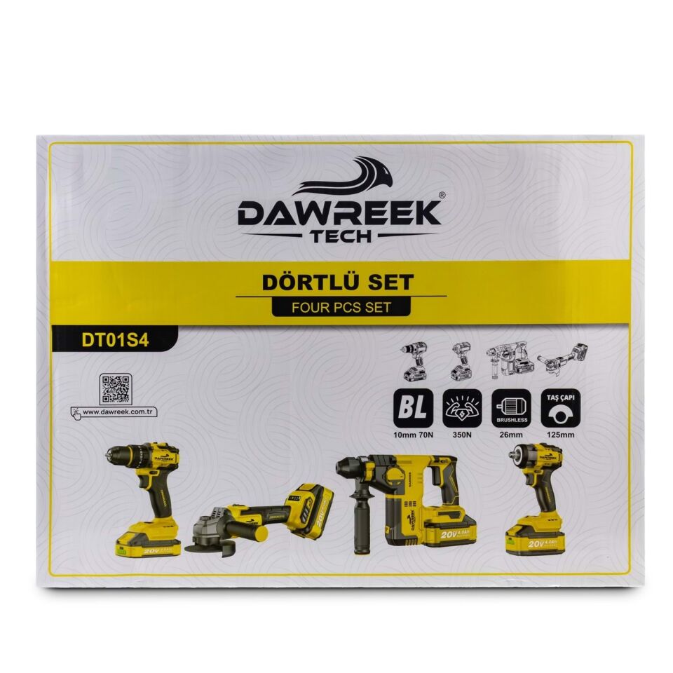 Dawreek Akülü 4'lü Set DT01S4