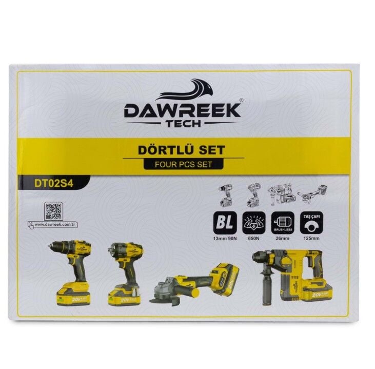 Dawreek Akülü 4'lü Set DT02S4