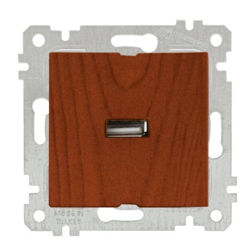 Mutlusan Rita Mek Tuş Tekli Usb Şarj Prizi Kiraz - 2200 448 0156