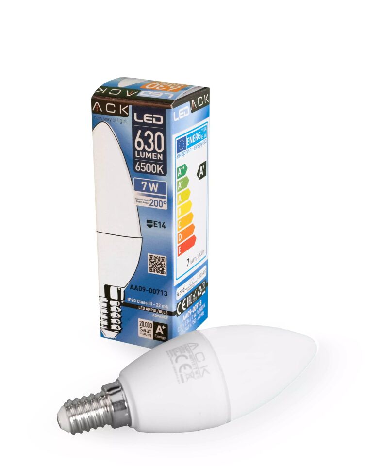 ACK 7W 220-240V E14 6500K Mum Led Ampul AA09-00713