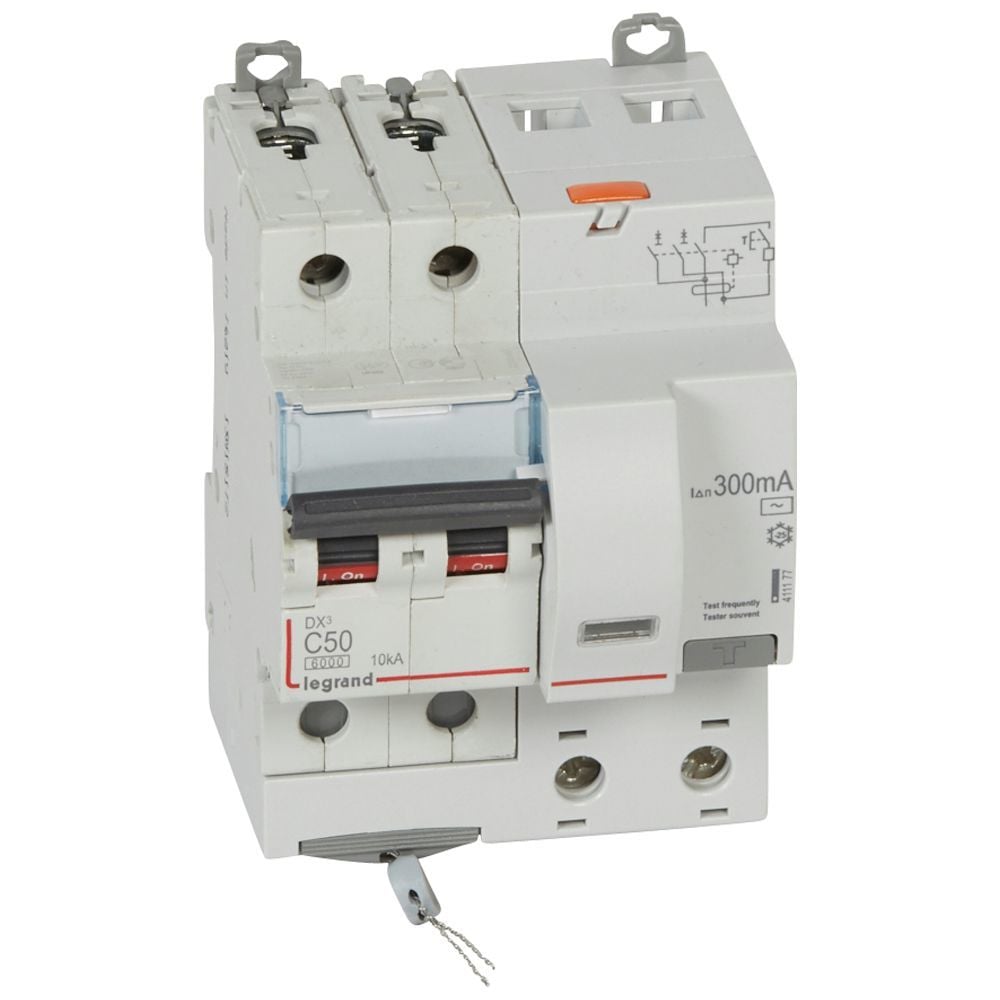 Legrand  DX³ RCBO 50A 2P AC tipi 300mA  LEG-411177