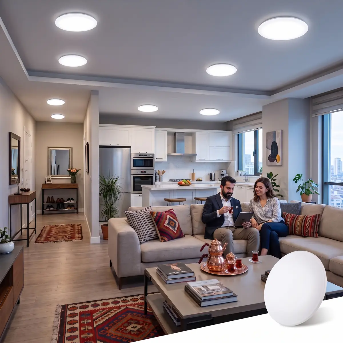 Horoz 8W Led Panel  Ayarlanabilir Beyaz 6400K Stella-8 H-016-052-0008-0003