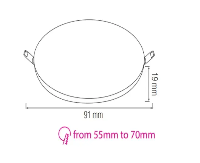 Horoz 8W Led Panel  Ayarlanabilir Beyaz 6400K Stella-8 H-016-052-0008-0003