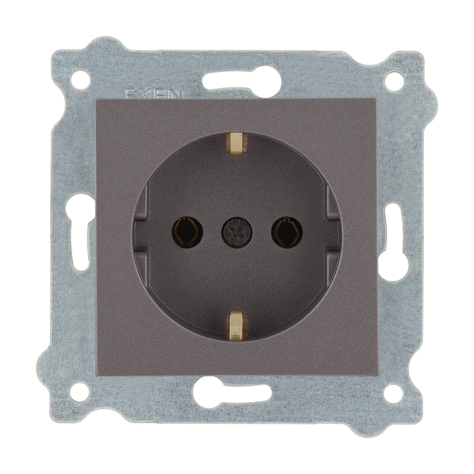 Exen Mocha Modül+Kapak  Toprakli Priz