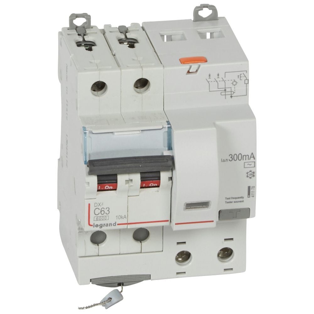 Legrand  DX³ RCBO 63A 2P AC tipi 300mA  LEG-411178