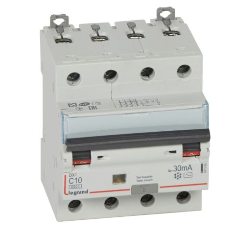 Legrand  DX³ RCBO 10A 4P AC tipi 30mA  LEG-411185