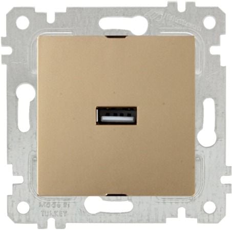 Mutlusan Rita Mek Tuş Tekli Usb Şarj Prizi A. Altın - 2200 448 0180