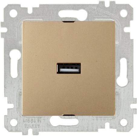Mutlusan Rita Mek Tuş Tekli Usb Şarj Prizi A. Altın - 2200 448 0180