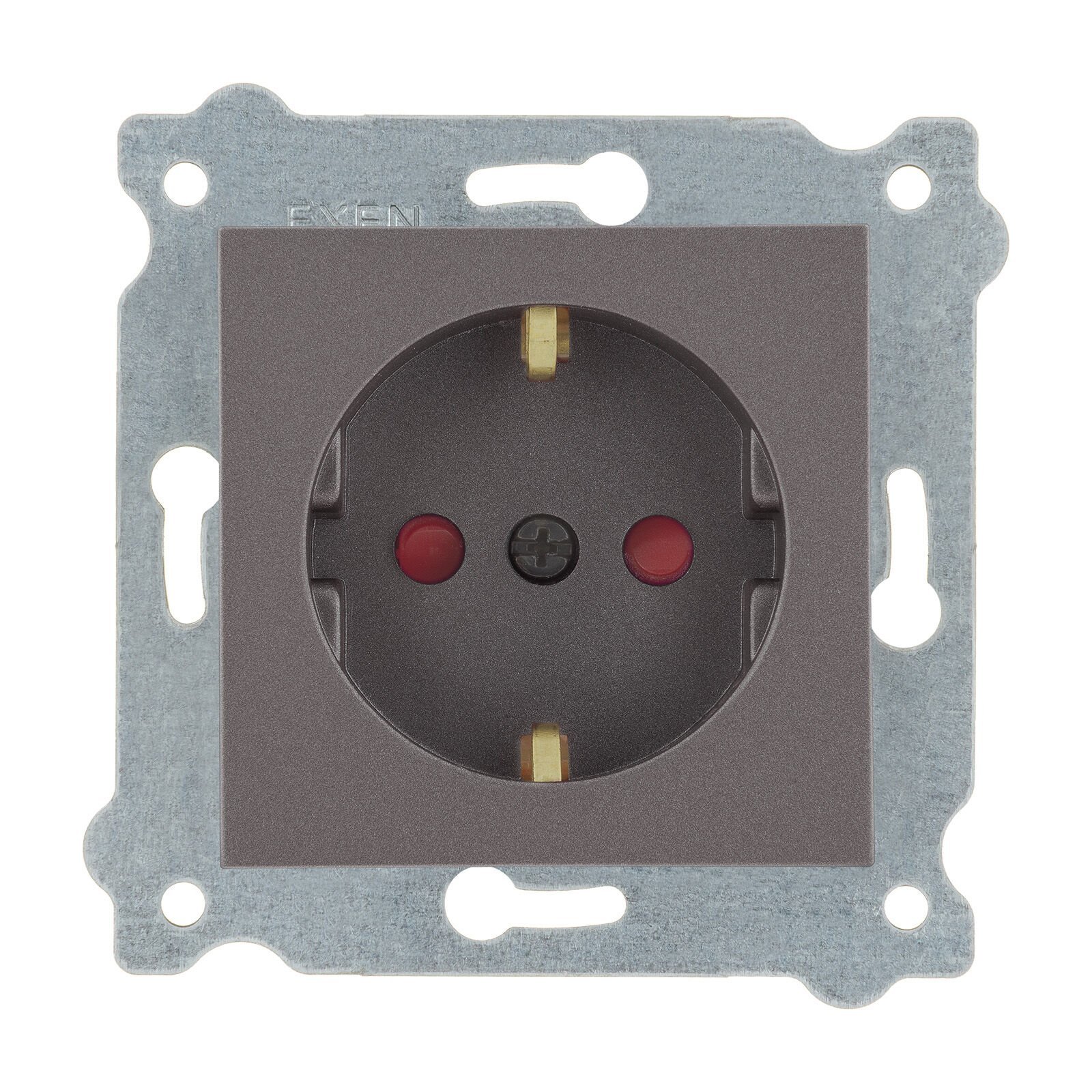 Exen Mocha Modül+Kapak  Çocuk Korumali Toprakli Priz