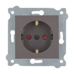 Exen Mocha Modül+Kapak  Çocuk Korumali Toprakli Priz