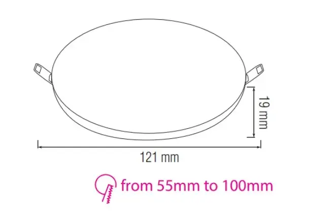 Horoz 16W Led Panel Ayarlanabilir Beyaz 6400K Stella-16 H-016-052-0016-0003