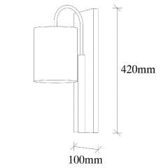 Aydinlatmadunyam Aplik BlackBrown Baston-3462