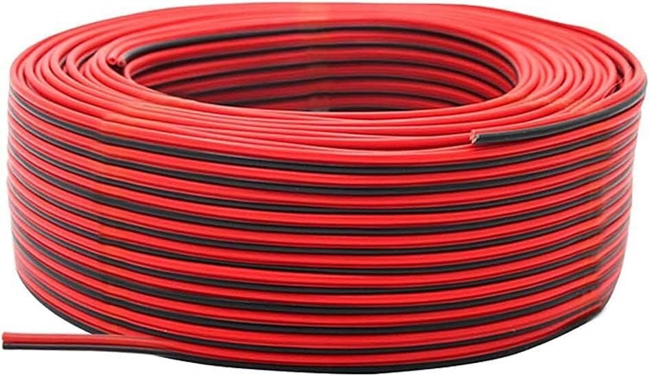 Şerit Led Kablosu 2P Wire 22 AWG 0,324 Mm Black/Red 100 Mt