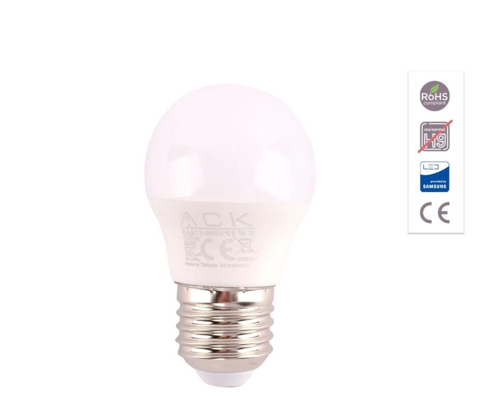 ACK 5W 220-240V E27 4000K Top Led Ampul AA11-00521