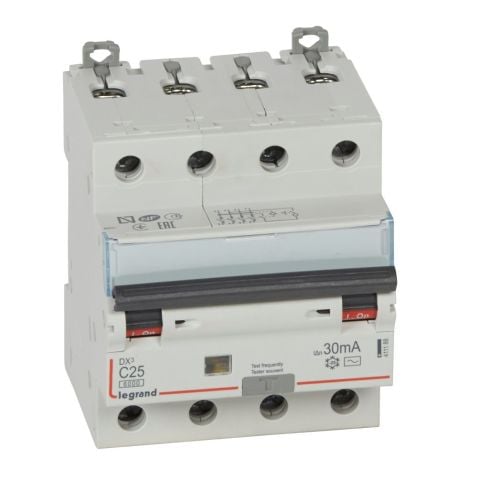 Legrand  DX³ RCBO 25A 4P AC tipi 30mA  LEG-411188