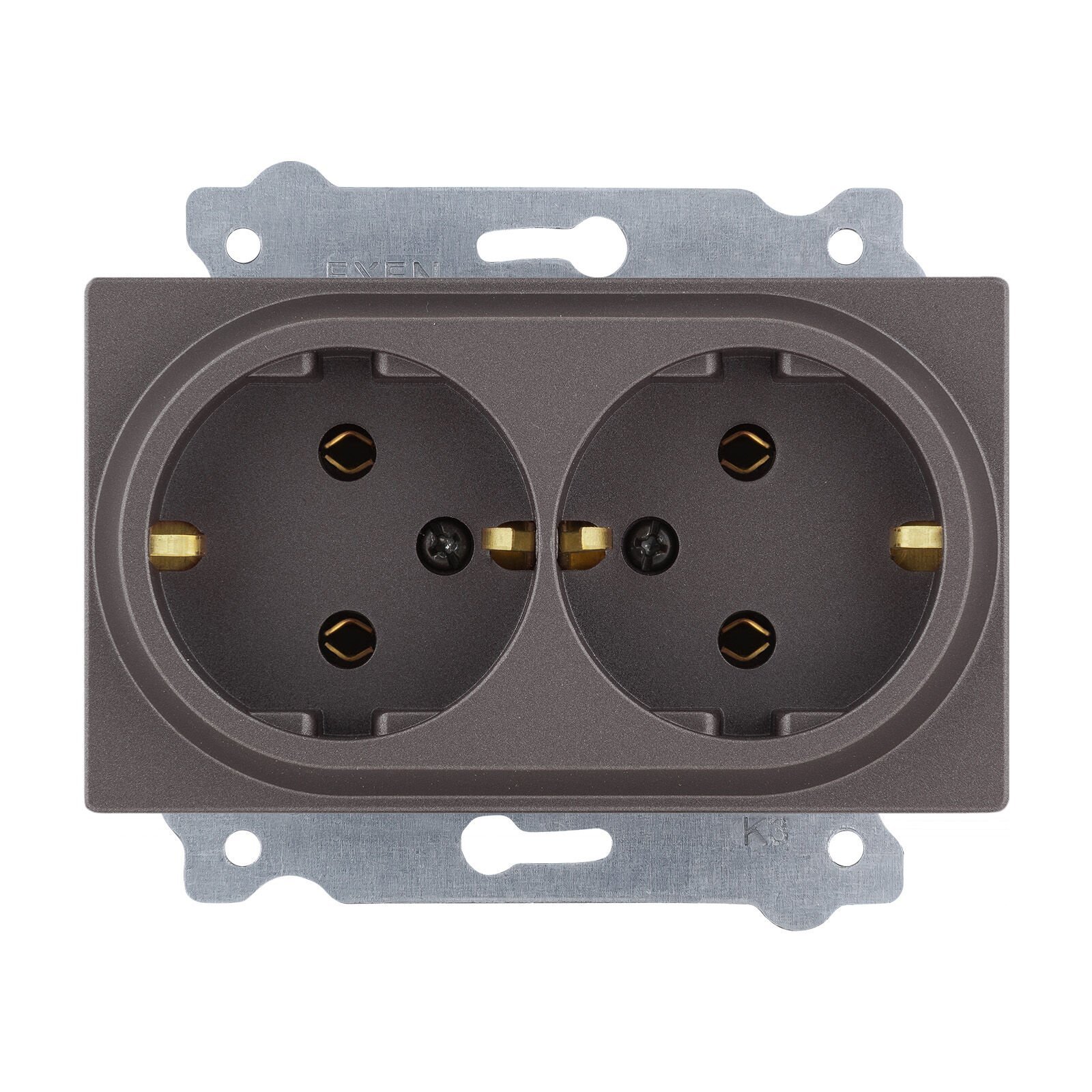 Exen Mocha Modül+Kapak  Ikili Toprakli Priz (Comfort)