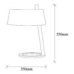 Aydinlatmadunyam Masa Lambasi WhiteBlack Simit-Mr-624