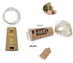 Mantar Tıpa Pilli 2 Mt Yılbaşı Süsü Günışığı Renk