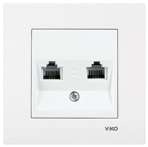 Viko Karre Beyaz Data Nümeris Cat6 Cat3  Çerceve Dahil