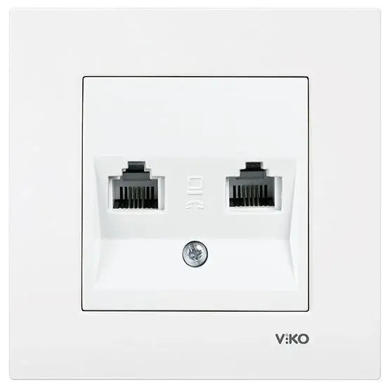 Viko Karre Beyaz Data Nümeris Cat6 Cat3  Çerceve Dahil