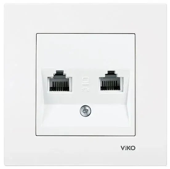 Viko Karre Beyaz Data Nümeris Cat6 Cat3  Çerceve Dahil
