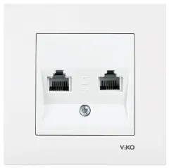 Viko Karre Beyaz Data Nümeris Cat6 Cat3  Çerceve Dahil