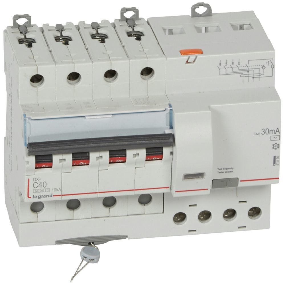Legrand  DX³ RCBO 40A 4P AC tipi 30mA  LEG-411190