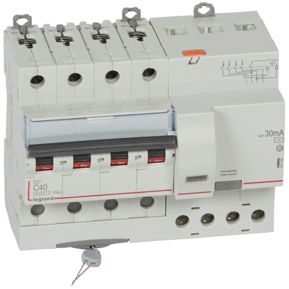 Legrand  DX³ RCBO 40A 4P AC tipi 30mA  LEG-411190