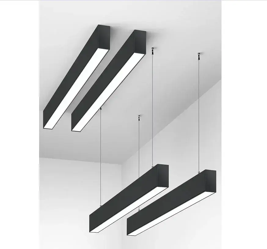 Düz Linear Armatür 100 Cm 32W Siyah - Naturel 4000K - Sarkit Telli