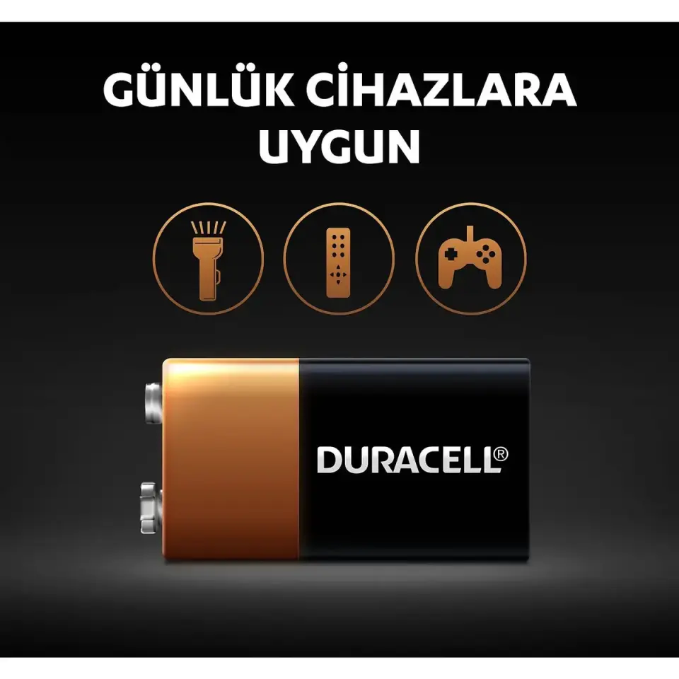 DURACELL 9 Volt Pil Tekli