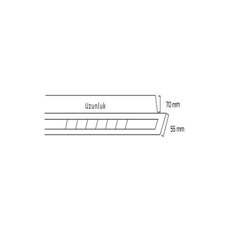 Goya Gy 8024-64 Cm Siyah Kasa 25W 48° 3000K Linear Armatür