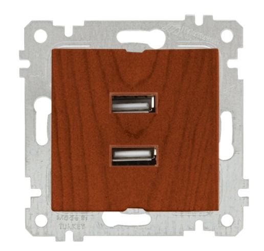 Mutlusan Rita Mek Tuş İkili Usb Şarj Prizi Kiraz - 2200 449 0156