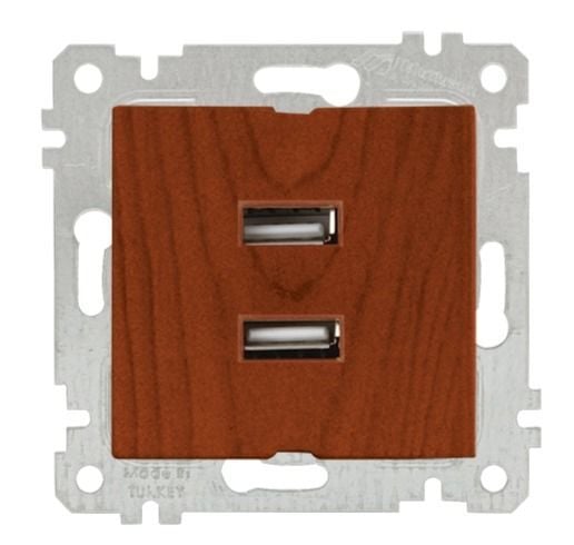 Mutlusan Rita Mek Tuş İkili Usb Şarj Prizi Kiraz - 2200 449 0156
