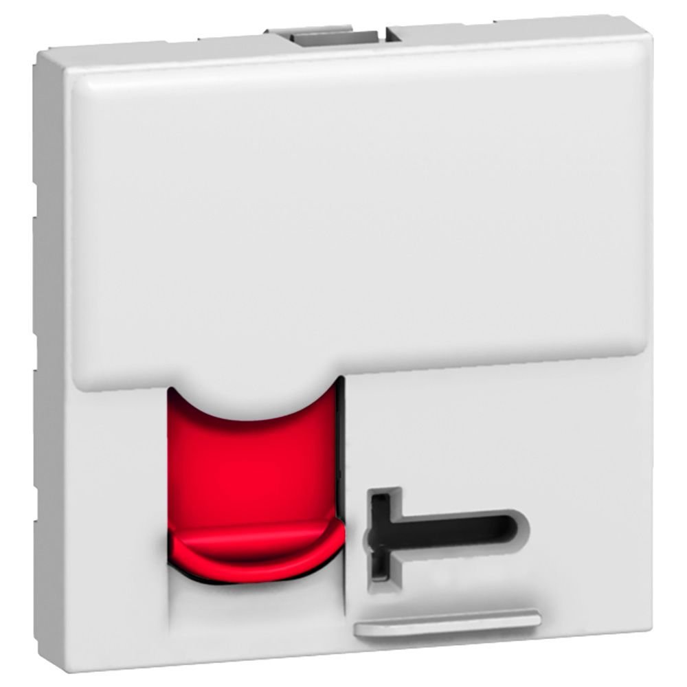 Legrand  LCS² Sistem Armada RJ45 Cat6 priz-UTP kontrollü erişim, Kırmızı kapaklı beyaz LEG-076594