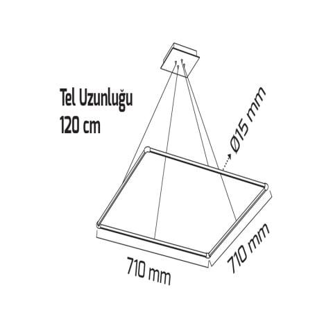Goya Gy 8123-4 Siyah Kasa 56W 6500K So Lineer Sarkıt Arm*