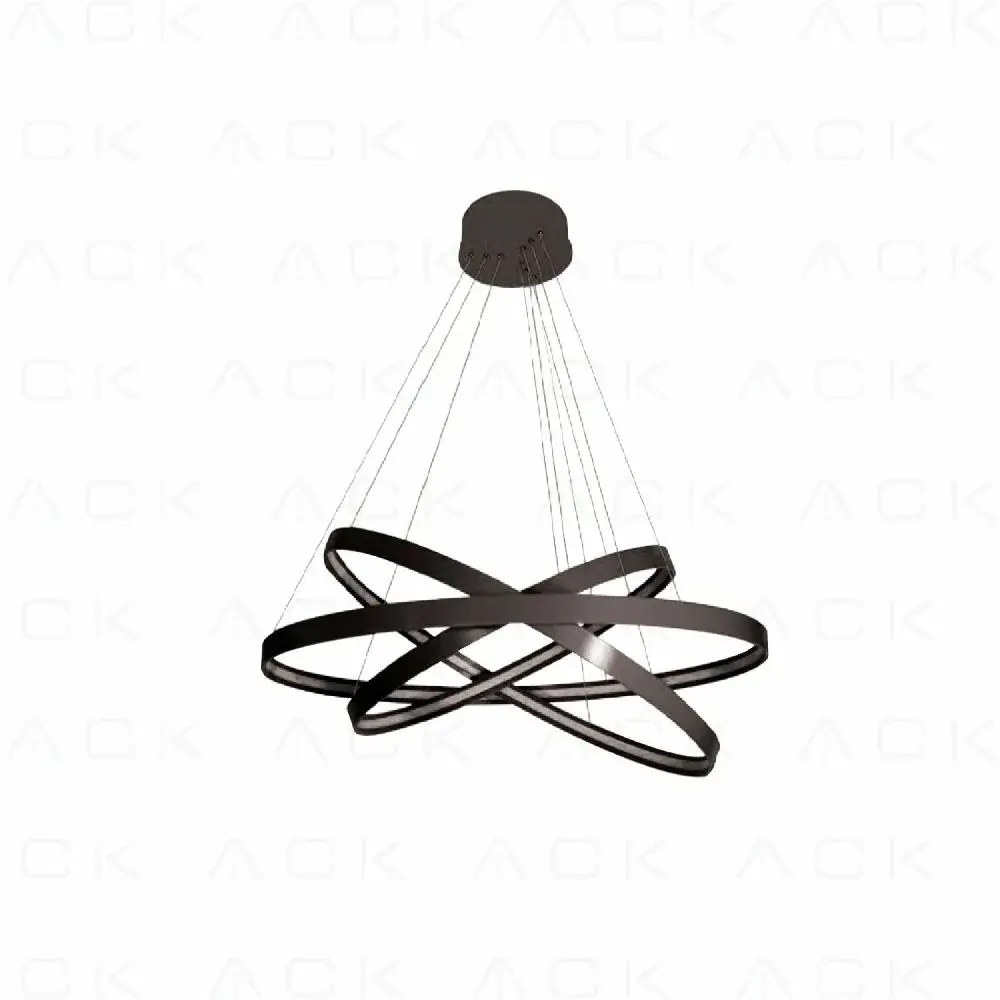 Ack Led Dekoratif Armatur 50-60-70Cm Üç Asimetrik Halka Tipi 85W 3000K en uygun fiyatlı satıcı