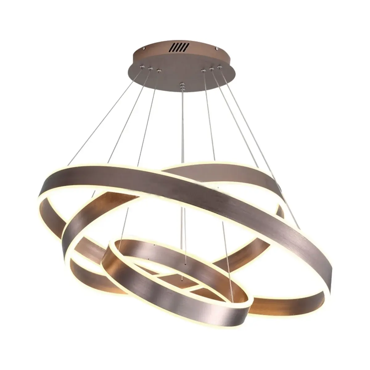 ACK Led Dekoratıf Armatur 50-60-70Cm Üç Asimetrik Halka Tipi 170W 3000K AL02-32701