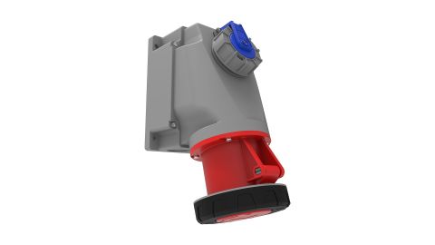 Bemis  4/63A. 90° Eğik 1/16A. M. Prizli Duvar Priz   IP67 BC1-4504-7537